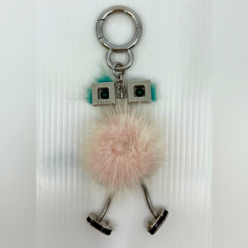 Fendi Pink Mink Hypnoteyes Chick Pom Pom Bag Charm